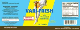 Label for Vari-Fresh With Hammamelis Virginiana
