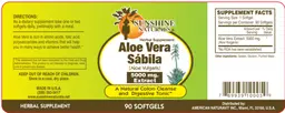 Label for Aloe Vera 5000 mg Extract