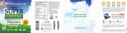 Label for Ormus Super Greens Peppermint