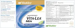 Label for High Potency Vita-Lea Men
