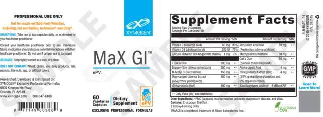 Label for Max GI