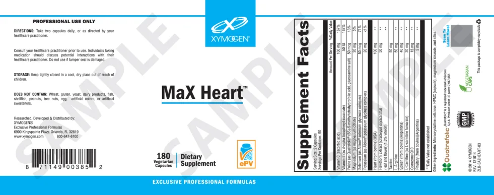 Label for MaX Heart