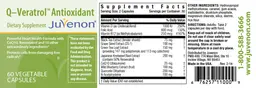 Label for Q-Veratrol Antioxidant