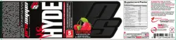 Label for Mr Hyde Intense Energy Pre Workout Fruit Punch