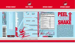 Label for Mr Hyde Intense Energy Pre Workout Fruit Punch