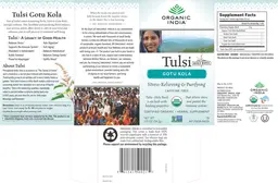 Label for Tulsi Holy Basil Gotu Kola