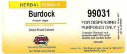 Label for Burdock