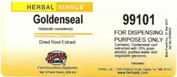 Label for Goldenseal Dried Root Extract