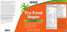 Label for Tru-Food Vegan Natural Berry Flavor
