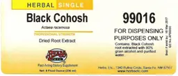 Label for Black Cohosh