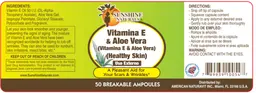 Label for Vitamin E & Aloe Vera