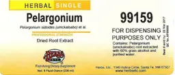 Label for Pelargonium