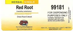 Label for Red Root