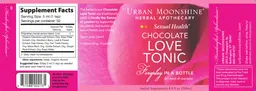 Label for Chocolate Love Tonic