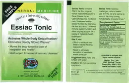 Label for Essiac Tonic