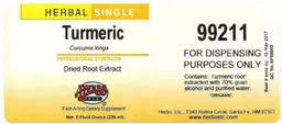Label for Turmeric