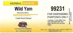 Label for Wild Yam
