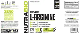 Label for 100% Pure L-Arginine