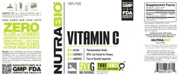 Label for Vitamin C