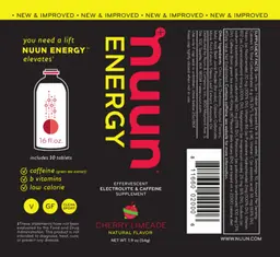 Label for Energy Cherry Limeade