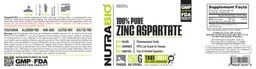 Label for 100% Pure Zinc Aspartate