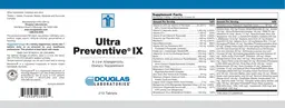 Label for Ultra Preventive IX