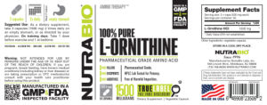 100% Pure L-Ornithine 1500 Milligrams