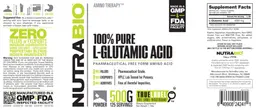 Label for 100% Pure L-Glutamic Acid
