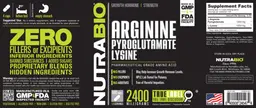 Label for Arginine Pyroglutamate Lysine 2400 Milligrams