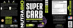 Label for Super Carb Grape