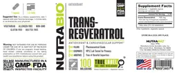 Label for Trans-Resveratrol 100 Milligrams