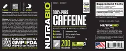 100% Pure Caffeine 200 Milligrams