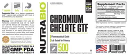 Label for Chromium Chelate GTF 500 Milligrams