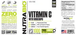Label for Vitamin C With Rosehips 1000 Milligrams