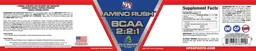 Label for Amino Rush BCAA 2:2:1 Wild Grape
