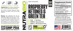 Label for Raspberry Ketones & Green Tea