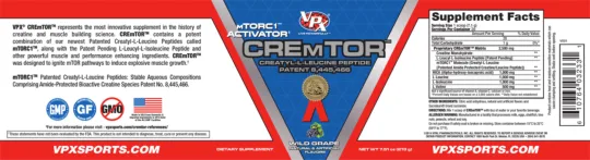 Label for CREmTOR Wild Grape