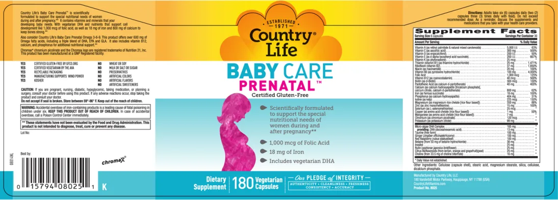 Label for Baby Care Pre-Natal
