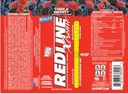 Label for Redline Xtreme Triple Berry