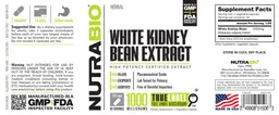 Label for White Kidney Bean Extract 1000 Milligrams