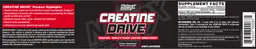 Label for Creatine Drive Unflavored
