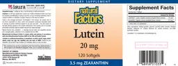 Label for Lutein 20 mg