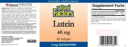 Label for Lutein 40 mg