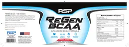 Label for ReGen BCAA Fruit Punch