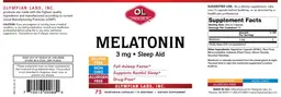 Label for Melatonin 3 mg