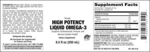 High Potency Liquid Omega-3 Orange