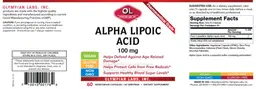 Label for Alpha Lipoic Acid 100 mg