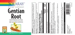 Label for Gentian Root 500 mg
