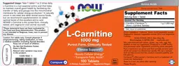 Label for L-Carnitine 1000 mg