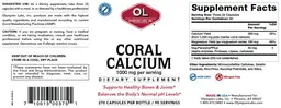 Label for Coral Calcium